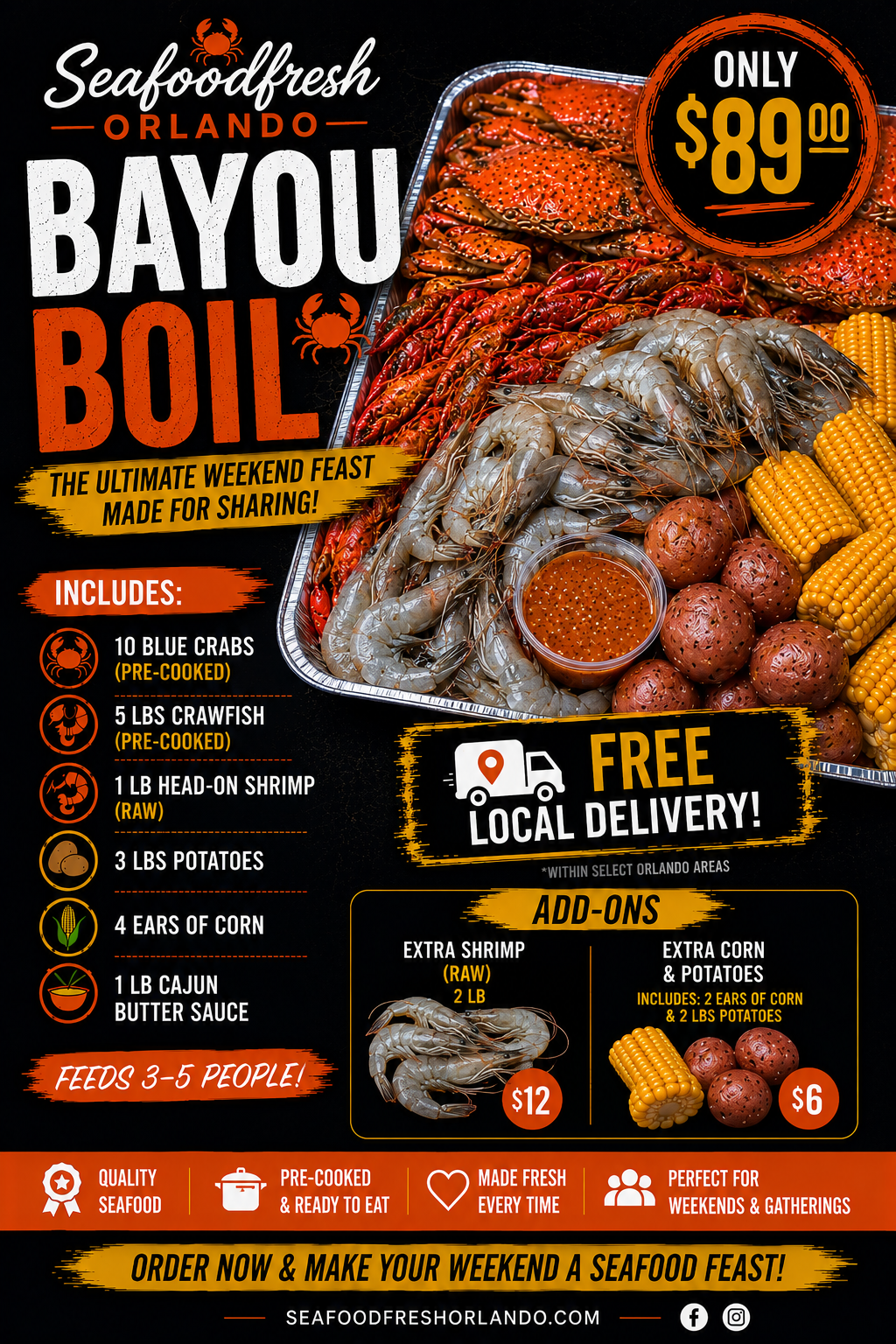 BAYOU BOIL crawfish ,blue crab and much more!!