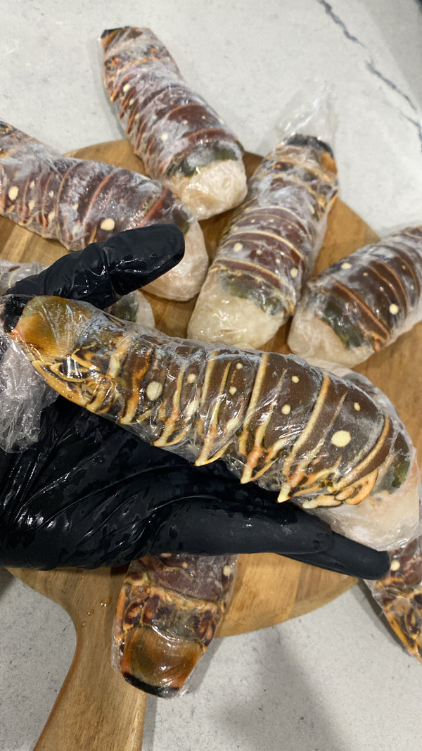 10 --- 6 ounce lobster tails 2 pounds jumbo ez peel