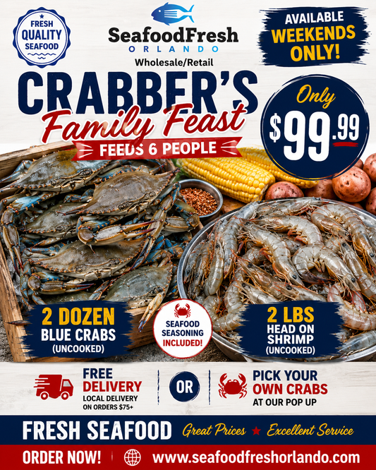 Crabbers Family Feast  -live blue crabs-shrimp
