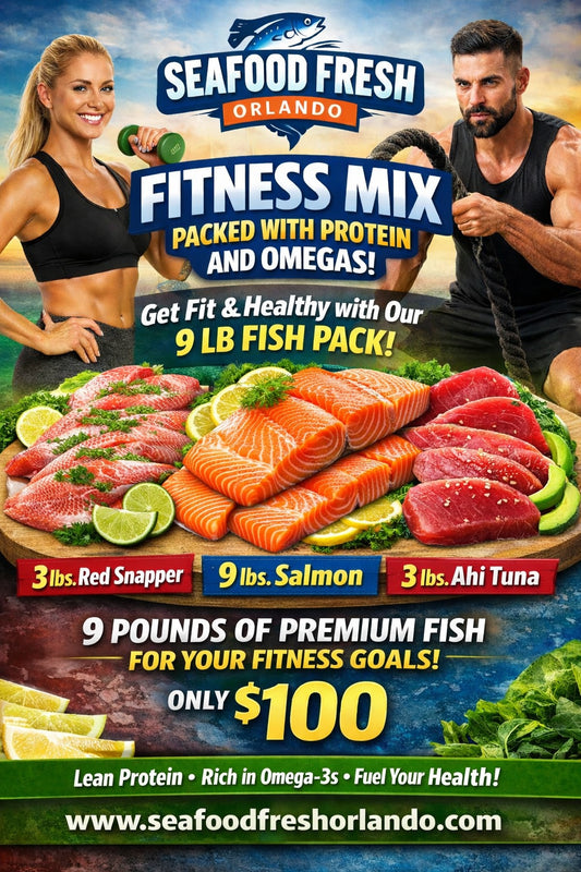 FITNESS MIX PACKED WITH PROTEIN AND OMEGAS 9-pound 3 fish fish mix (Salmon, Snapper, TUNA